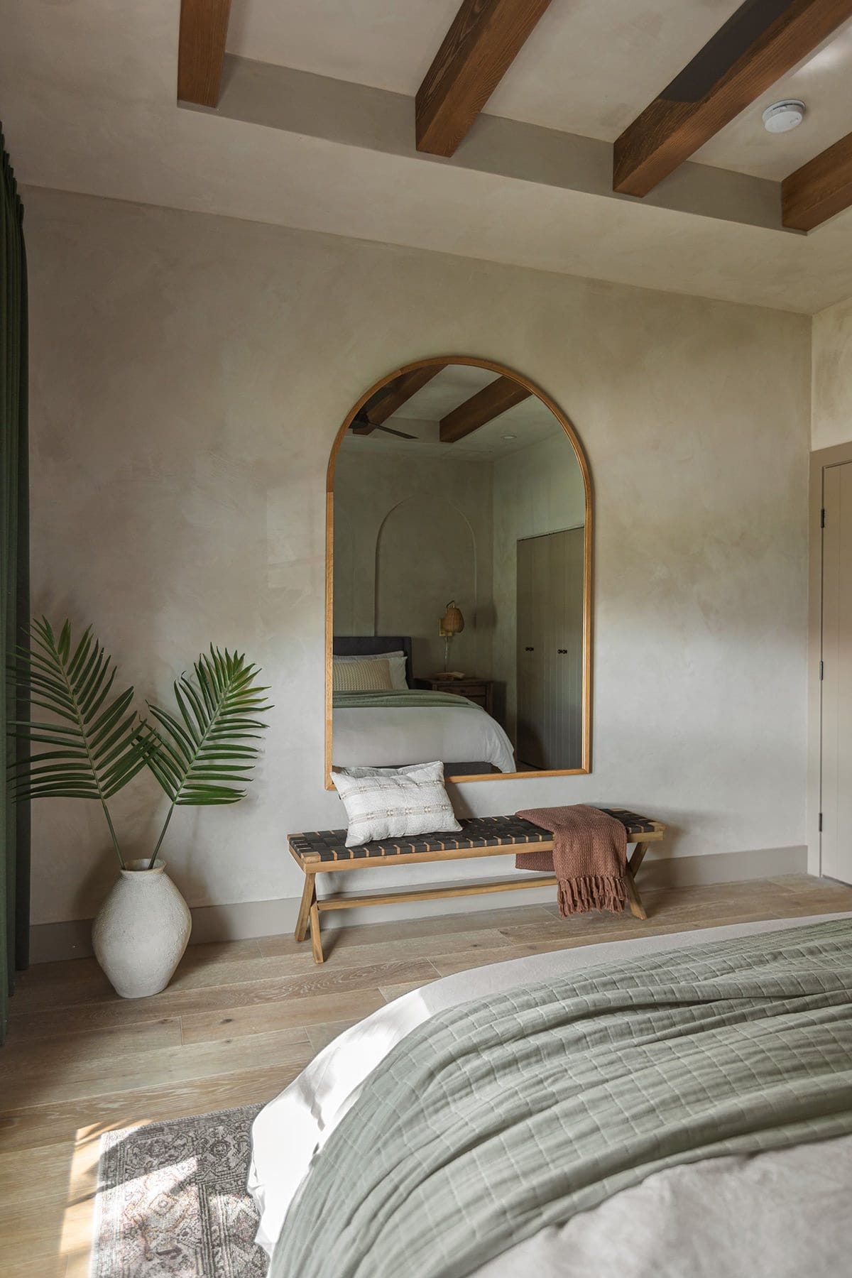 Modern Mediterranean Bedroom Reveal - Jenna Sue Design